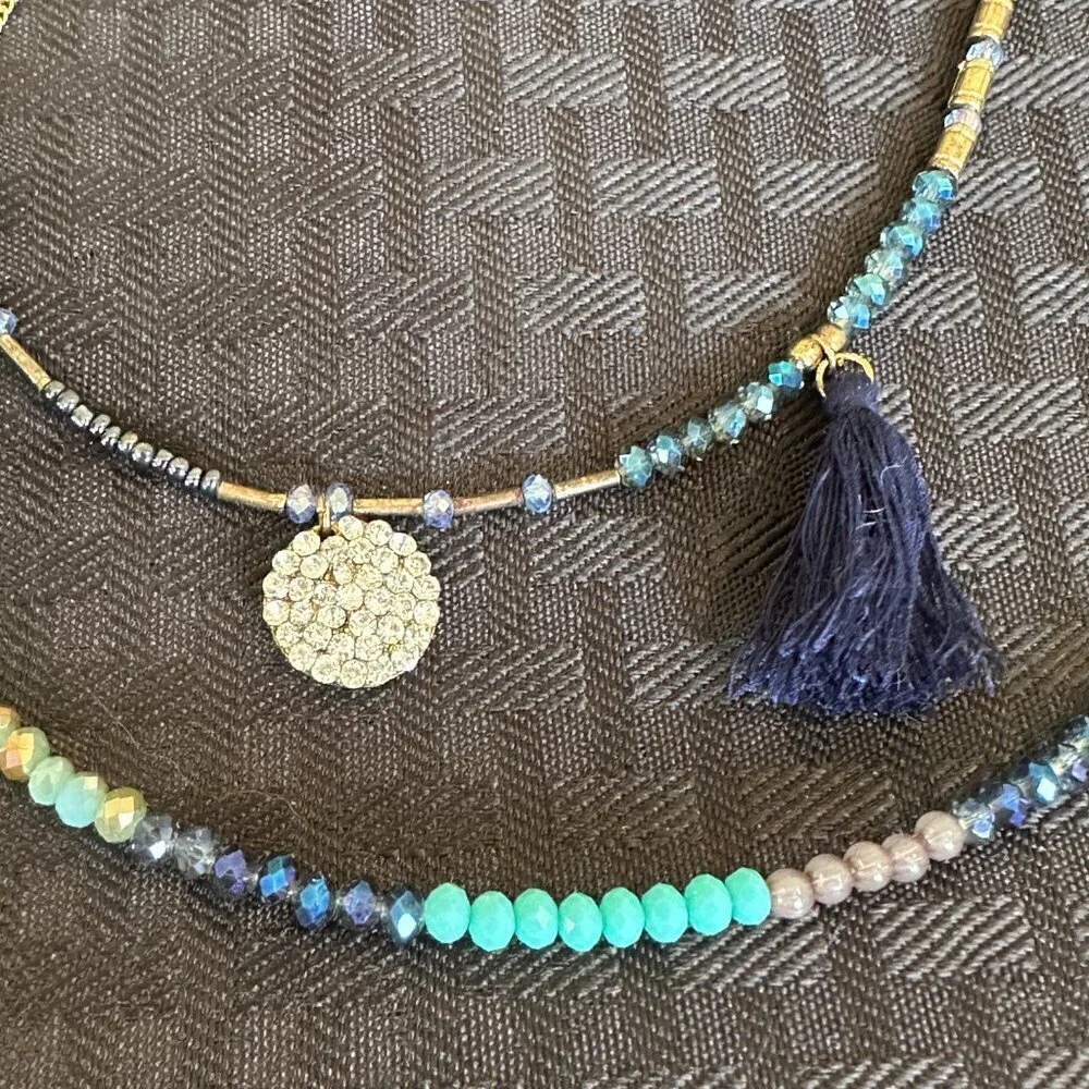 Torrid Layered Beaded Necklace With Tassel